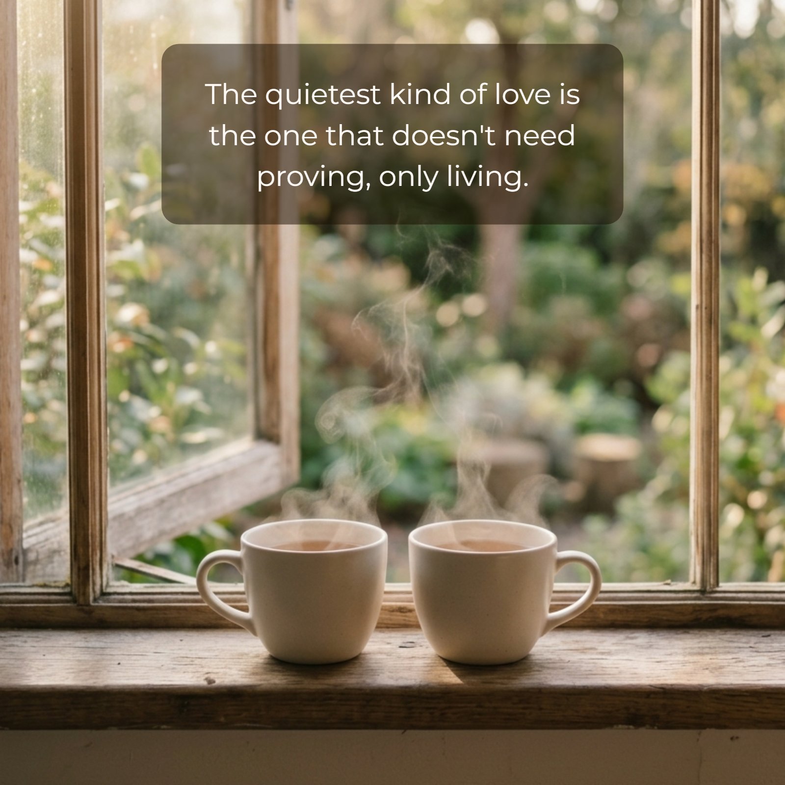 Quote image reading the quietest kind of love is the one that doesn't need proving only living